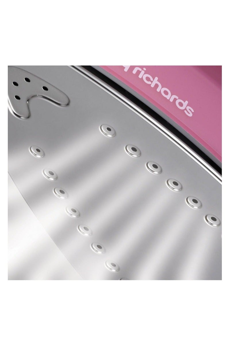 مورفي ريتشاردز مكواة بخار بريز 2600 واط – قاعدة سيراميك ثنائية المناطق، تعزيز بخار ووظيفة بخار مستمر، خزان مياه 350 مل، مضاد للتكلس، سلك دوّار 360° – وردي/أبيض - Image 5